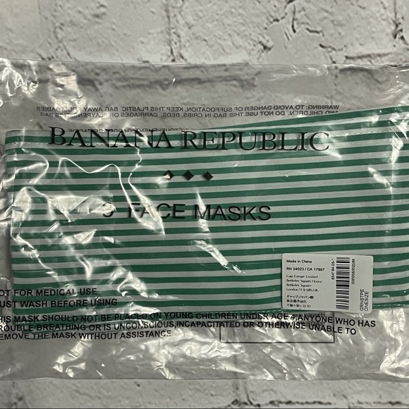🆕 [brf] 3 pack of striped face masks - Picture 2 of 4